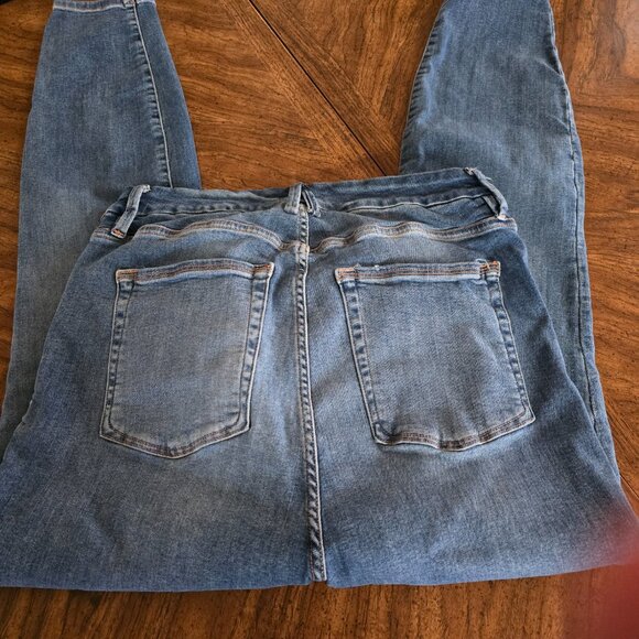 Good American Women's (16) Blue Jeans Indigo 402 Stretch Zipper w/Button Closure - Picture 7 of 16